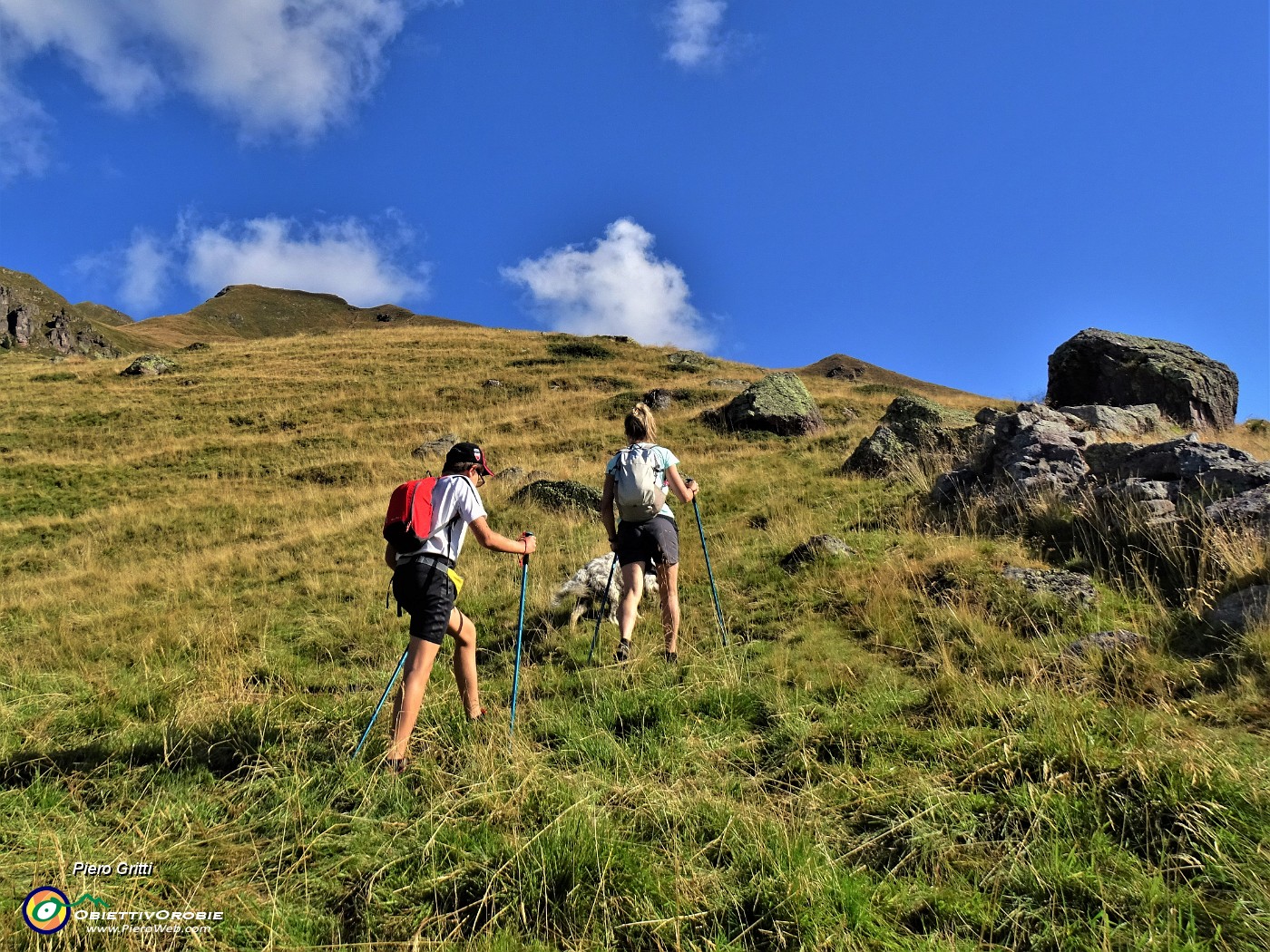 10  Salita in direttissima per traccia a imboccare il set. 109 per i Laghi di Ponteranica.JPG